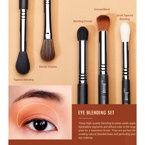 Jessup Beauty - Conjunto de pincéis PRO 13 peças - T338: Black/Silver