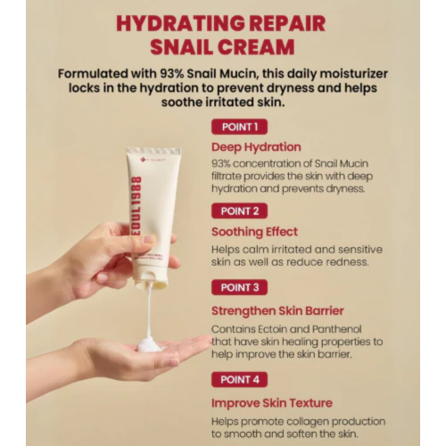 K-Secret - *Seoul 1988* - Creme Facial Snail Mucin 93% + Rice