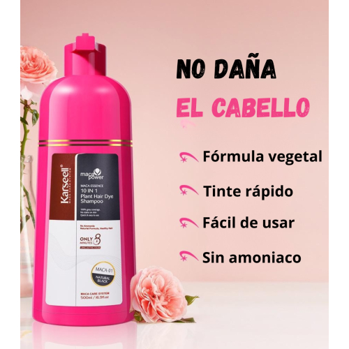 Karseell - Shampoo de Tintura 10 em 1 - Preto