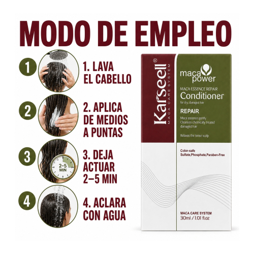 Karseell - *Maca Power* - Acondicionador reparação intensiva - Tamanho mini