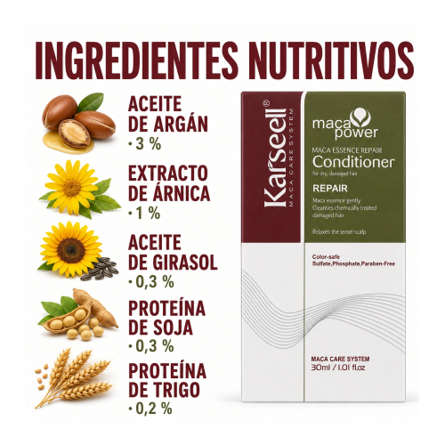 Karseell - *Maca Power* - Acondicionador reparação intensiva - Tamanho mini