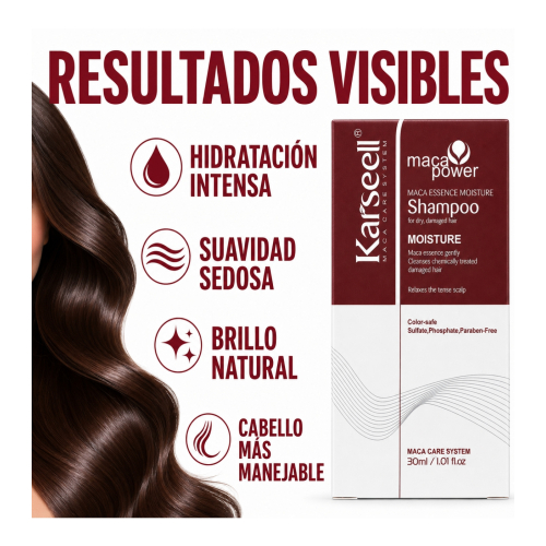 Karseell - *Maca Power* - Champô para cabelo danificado - Tamanho mini
