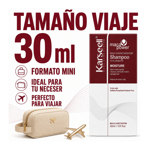 Karseell - *Maca Power* - Champô para cabelo danificado - Tamanho mini