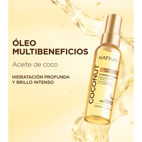 Kativa - Óleo capilar hidratação e brilho Coconut