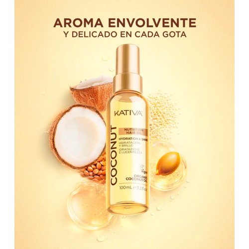 Kativa - Óleo capilar hidratação e brilho Coconut