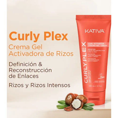 Kativa - *Curly Plex* - Ativador de Cachos Strong Gel-Cream - Cabelos Cacheados