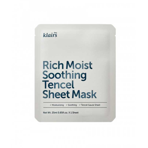 Klairs - Máscara calmante Rich Moist Soothing Tencel