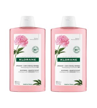 Klorane - Shampoo Calmante Peônia Orgânica Duo - Couro cabeludo sensível e irritado
