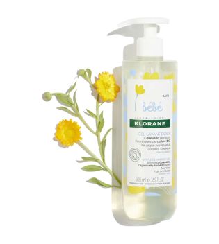 Klorane - Pacote de gel de limpeza infantil suave para corpo e cabelo - Pele normal