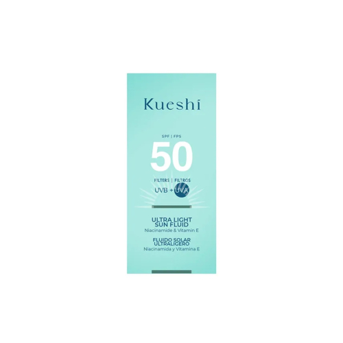 Kueshi - Proteção solar ultraleve com niacinamida e vitamina E FPS 50