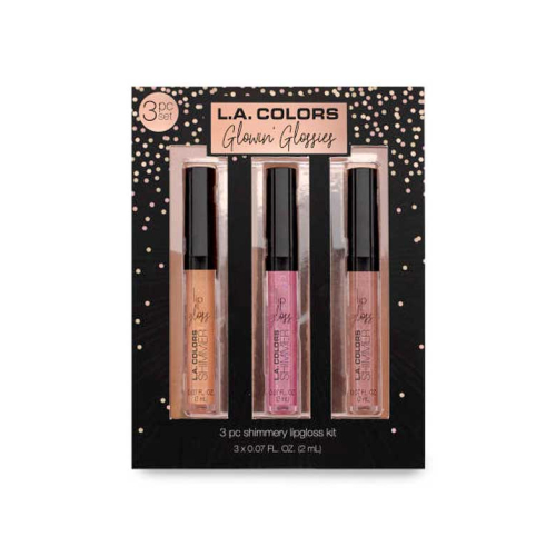 L.A Colors - Conjunto de 3 glosses para lábios Glowin\' Glossies