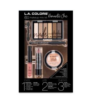 L.A Colors - Conjunto de maquiagem de 6 peças - Romantic Chic