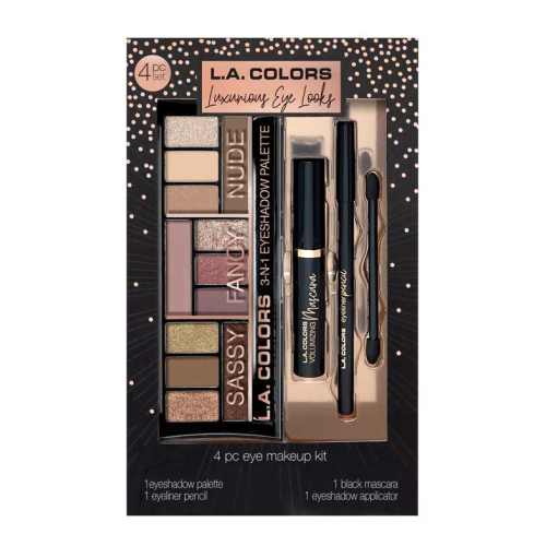 L.A Colors - Conjunto de olhos de 4 peças Luxurious Eye Looks