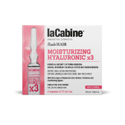 La Cabine - *Flash Hair* - Ampolas hidratantes para cabelos Moisturizing Hyaluronic x3 - Cabelos finos, secos ou danificados