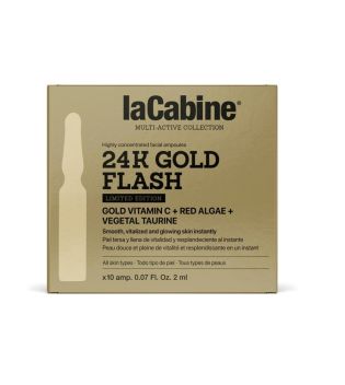 La Cabine - Pacote de 10 ampolas de efeito tensor 24K Gold Flash