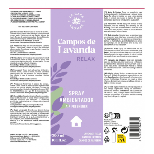 La Casa de los Aromas - Aromatizador de Ambientes em Spray - Campos de Lavanda