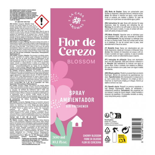 La Casa de los Aromas - Aromatizador de Ambiente em Spray - Flor de Cerezo