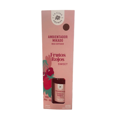 La Casa de los Aromas - Aromatizador de Ambientes Mikado 100ml - Frutas Vermelhas Doces