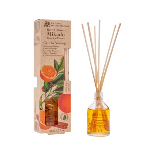 La Casa de los Aromas - Ambientador Mikado Botanical Essence 50ml - Canela Laranja