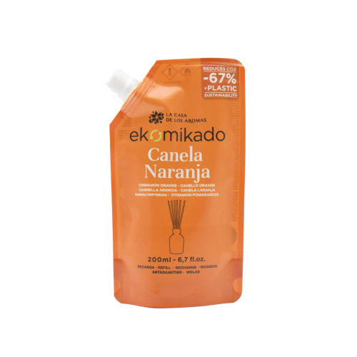 La Casa de los Aromas - Refil de ambientador Mikado 200ml - Laranja com Canela