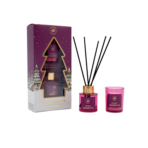 La Casa de los Aromas - *Natal* - Conjunto mikado + vela - Cozy Moments