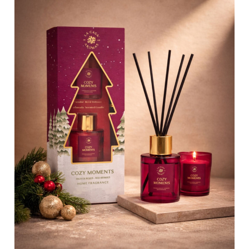 La Casa de los Aromas - *Natal* - Conjunto mikado + vela - Cozy Moments