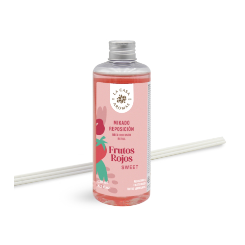 La Casa de los Aromas - Refil de ambientador Mikado 250ml - Frutas Vermelhas Doces
