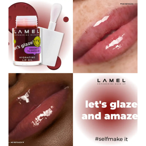Lamel - Óleo Labial  Let's Glaze - 404: Chocolate cookies
