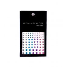 Lethal Cosmetics - Gemas Adesivas para o Rosto Face Gems - Colorful