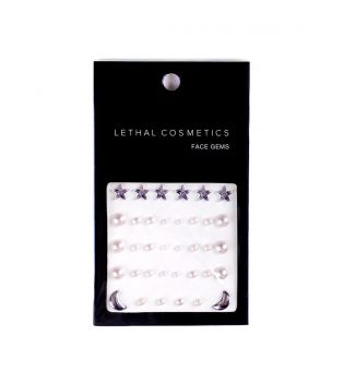 Lethal Cosmetics - Joias faciais adesivas Face Gems - Pearls