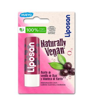 Liposan - Protetor labial Naturally Vegan - Óleo de semente de açaí e manteiga de karité