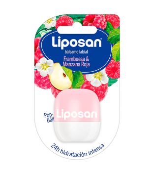 Liposan - Protetor labial Pop Ball - Framboesa e maçã vermelha