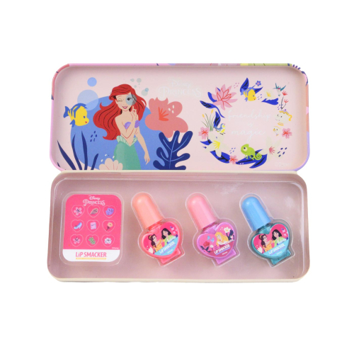 LipSmacker - *Disney Princess*- Estojo de manicure em lata para esmalte - Ariel e Tiana