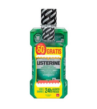 Listerine - Enxaguante bucal para dentes e gengivas 500ml + 250ml