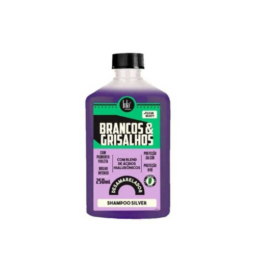 Lola Cosmetics - Shampoo tonalizante prateado Brancos & Grisalhos