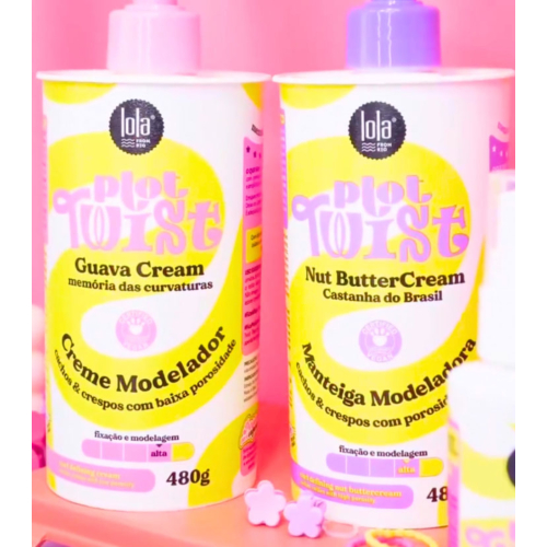 Lola Cosmetics - *Plot Twist* - Creme modelador de cachos 480g - Creme de goiaba