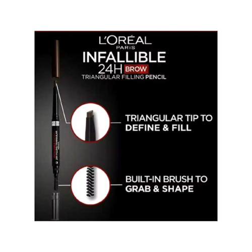 Loreal Paris - Lápis de Sobrancelhas Automático Infalível Brows 24h Filling Triangular Pencil - 7.0: Blonde