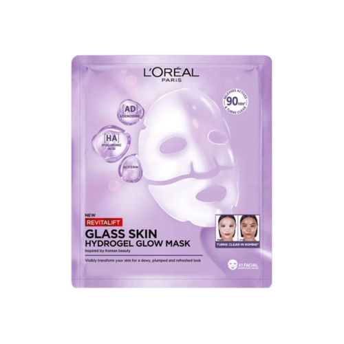 Loreal Paris - Máscara Facial Iluminadora de Hidrogel Revitalift Glass Skin