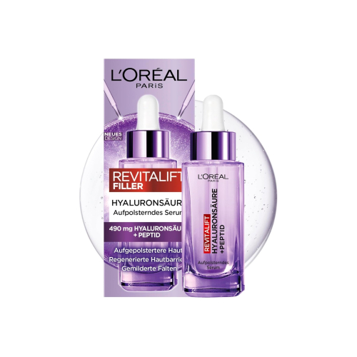 Loreal Paris - Sérum antirrugas com ácido hialurônico + peptídeos Revitalift Filler