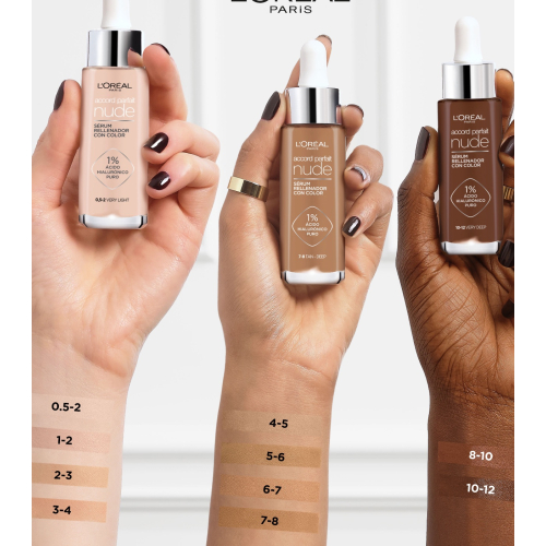 Loreal Paris - Soro de enchimento tingido Accord Parfait Nude - 3-4: Light-Medium