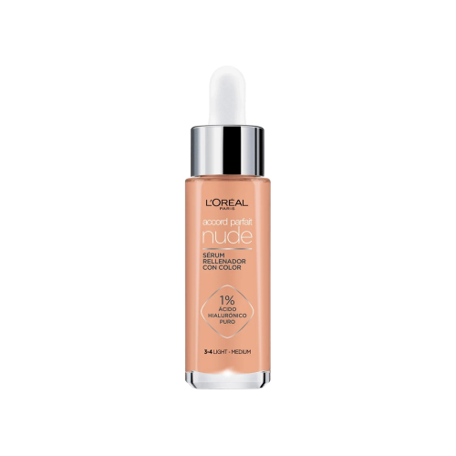 Loreal Paris - Soro de enchimento tingido Accord Parfait Nude - 3-4: Light-Medium