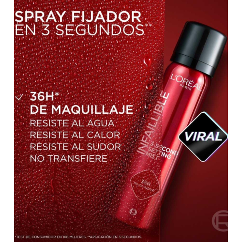 Loreal Paris - Spray Fixador de Maquiagem Infalible - 75ml