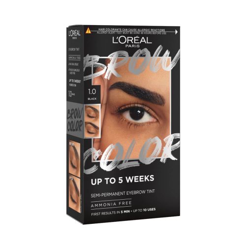 Loreal Paris - Tintura de sobrancelha semipermanente Brow Color - 1.0: Black