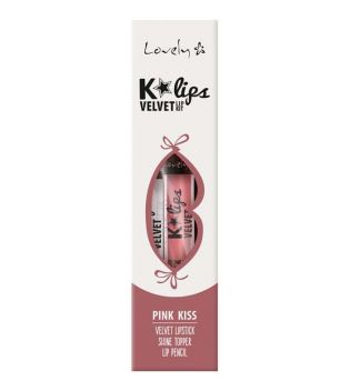 Lovely - Conjunto de lábios K\'Lips Velvet - 03: Pink Kiss