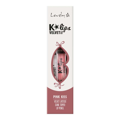 Lovely - Conjunto de lábios K'Lips Velvet - 03: Pink Kiss