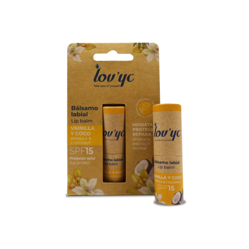 Lovyc - Bálsamo Labial Baunilha e Coco SPF15