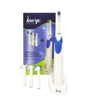Lovyc Escova de dentes elétrica recarregável + 4 cabeças de escova