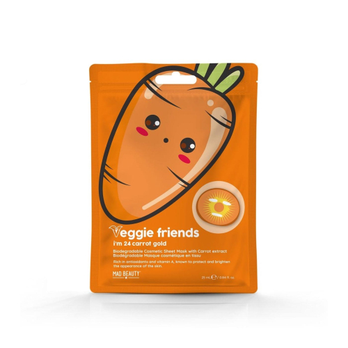 Mad Beauty - *Veggie Friends* - Máscara facial com extrato de cenoura - I´m 24 Carrot Gold