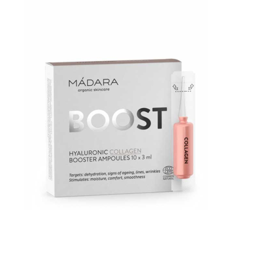 Mádara - Pacote com 3 ampolas hidratantes Hyaluronic Collagen