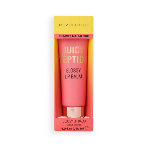 Makeup Revolution - Bálsamo de Brilho Labial Juicy Peptide - Shimmer Mai Tai Pink